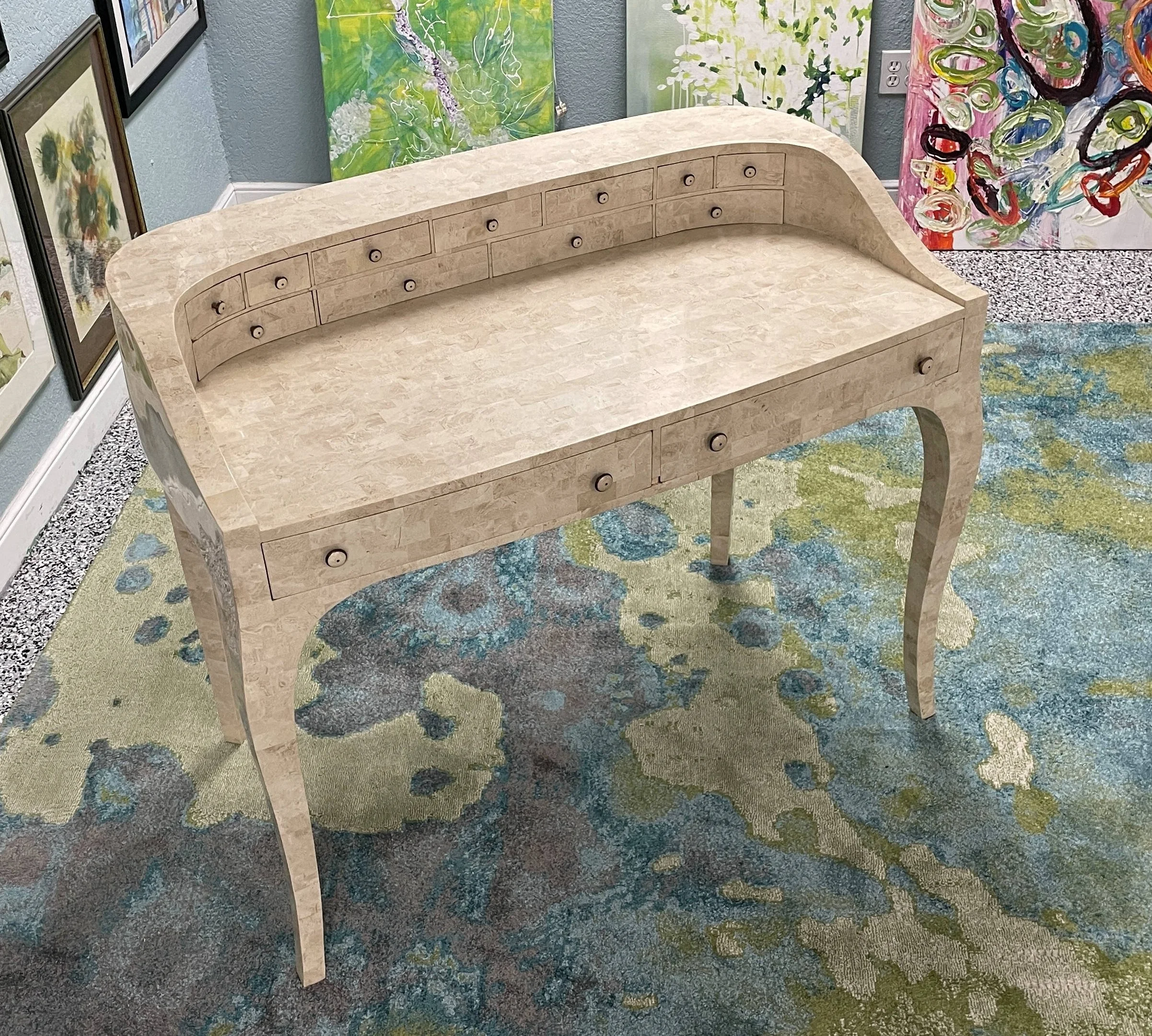Encore Furniture Gallery-Maitland Smith Tessellated Stone Writing Desk